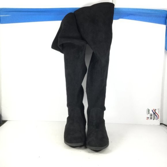 Bamboo Play Over the Knee Boots Black Size 5.5 - Picture 2 of 9